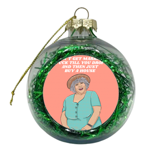 Miriam Margolyes - xmas bauble by The Queer Store