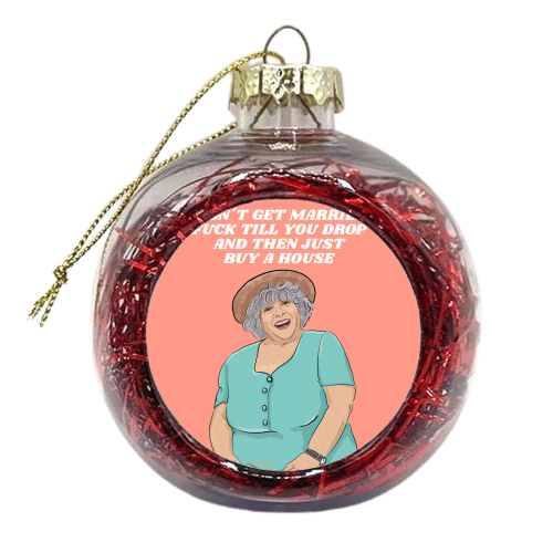 Miriam Margolyes - xmas bauble by The Queer Store