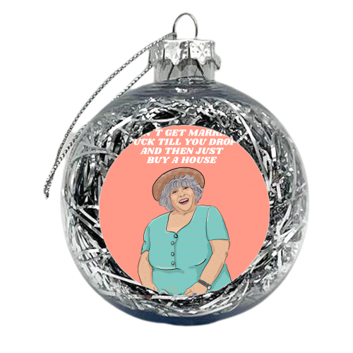 Miriam Margolyes - xmas bauble by The Queer Store