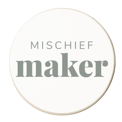 Mischief Maker - personalised beer coaster by The 13 Prints