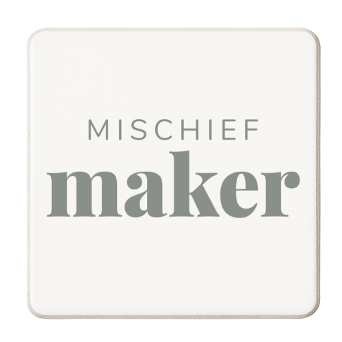 Mischief Maker - personalised beer coaster by The 13 Prints