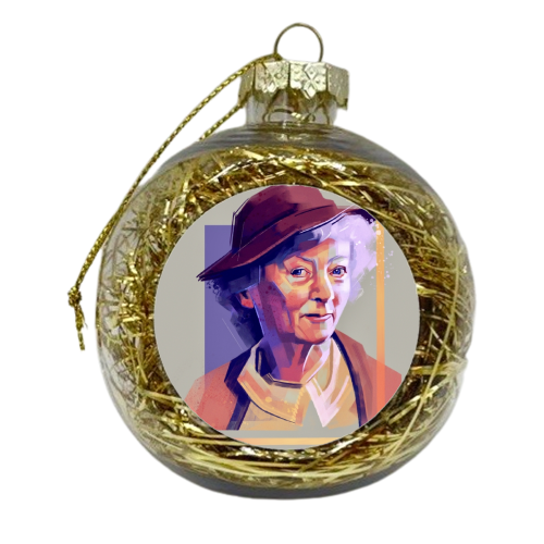 Miss Marple - xmas bauble by Rebecca Sampson