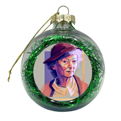Miss Marple - xmas bauble by Rebecca Sampson