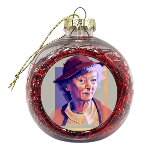 Miss Marple - xmas bauble by Rebecca Sampson