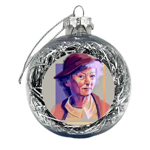 Miss Marple - xmas bauble by Rebecca Sampson