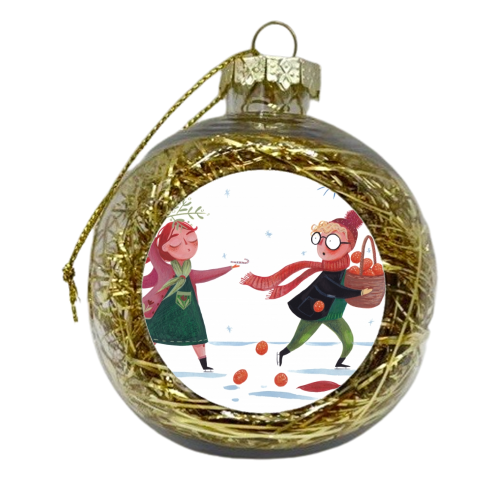 Mistletoe - xmas bauble by Louisa kewell