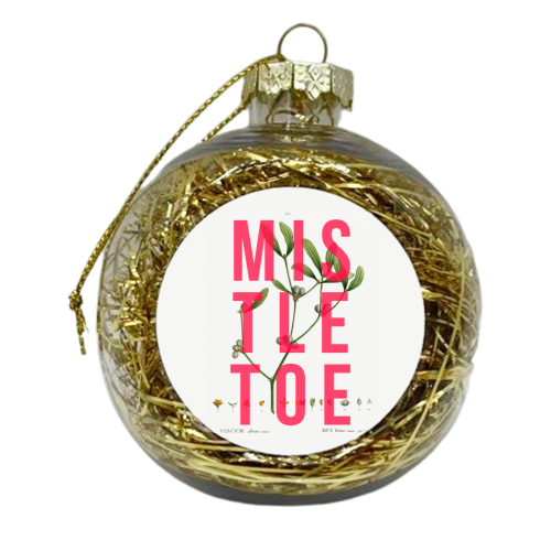 Mistletoe - xmas bauble by The 13 Prints