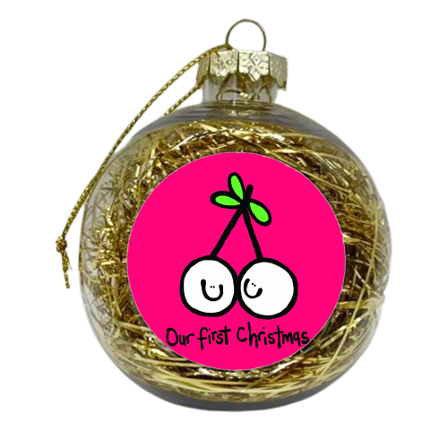 Mistletoe Kisses - xmas bauble by Emma Donovan
