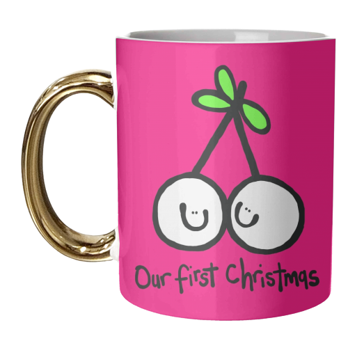 Mistletoe Kisses - unique mug by Emma Donovan