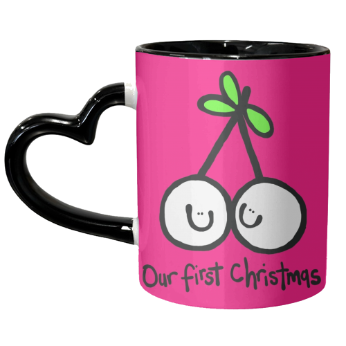 Mistletoe Kisses - unique mug by Emma Donovan