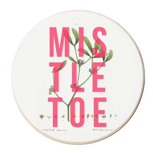 Mistletoe - personalised beer coaster by The 13 Prints