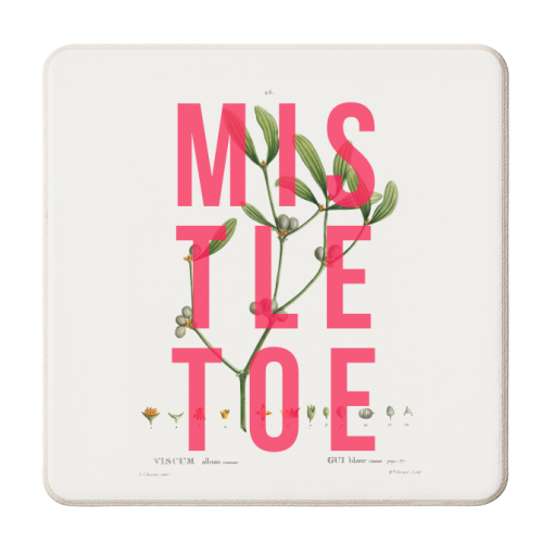Mistletoe - personalised beer coaster by The 13 Prints