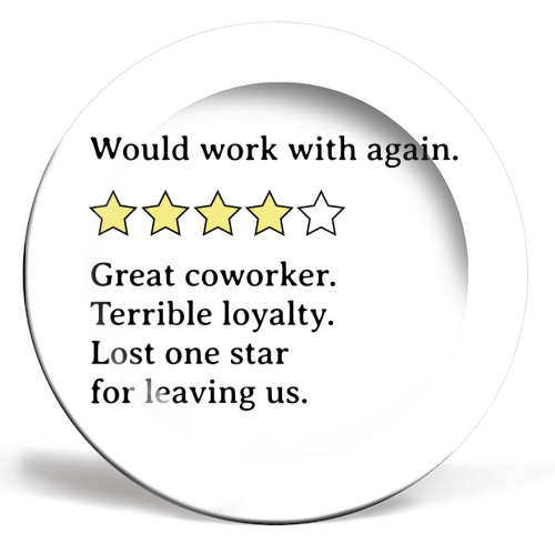 Mixed Coworker Feedback – Strengths and Shortcomings - ceramic dinner plate by timsal shol