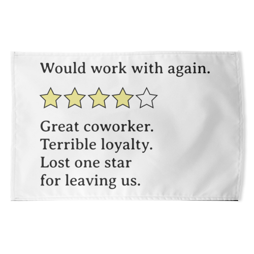 Mixed Coworker Feedback – Strengths and Shortcomings - funny tea towel by timsal shol