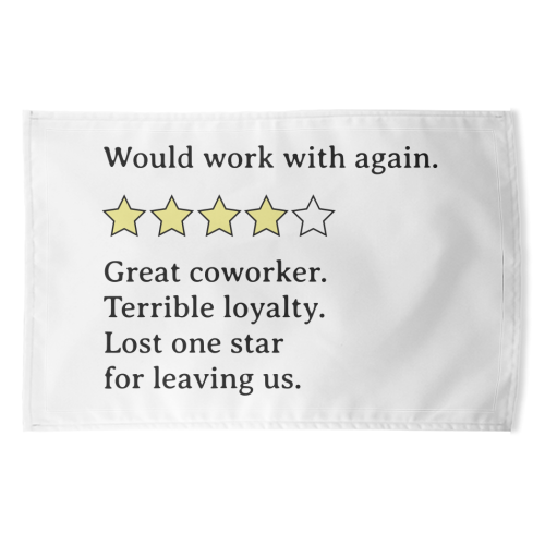 Mixed Coworker Feedback – Strengths and Shortcomings - funny tea towel by timsal shol