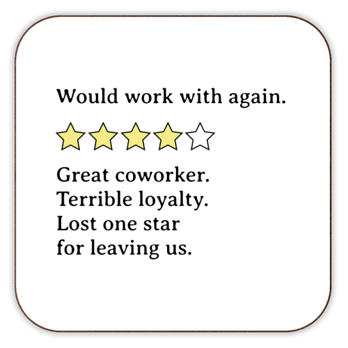 Mixed Coworker Feedback – Strengths and Shortcomings - personalised beer coaster by timsal shol