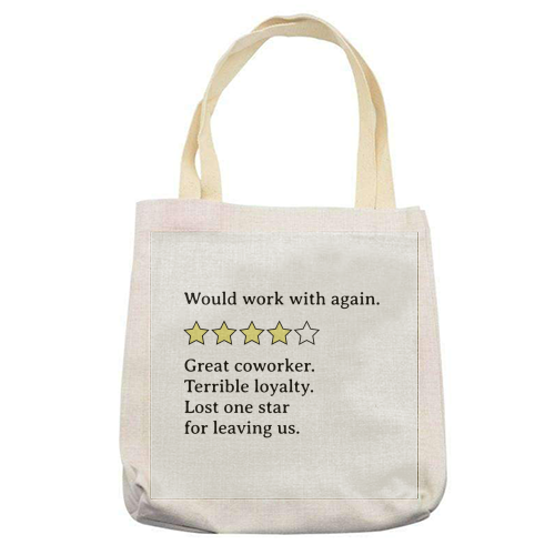 Mixed Coworker Feedback – Strengths and Shortcomings - printed canvas tote bag by timsal shol