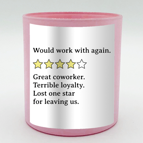 Mixed Coworker Feedback – Strengths and Shortcomings - scented candle by timsal shol