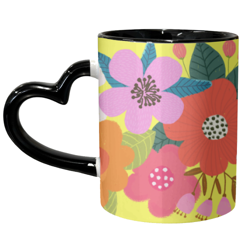 Mixed Flowers - unique mug by The Boy and the Bear