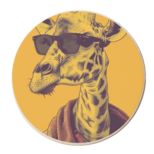 Modern Giraffe - personalised beer coaster by DejaReve