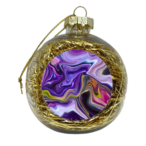 modern liquid marble - xmas bauble by Anastasios Konstantinidis
