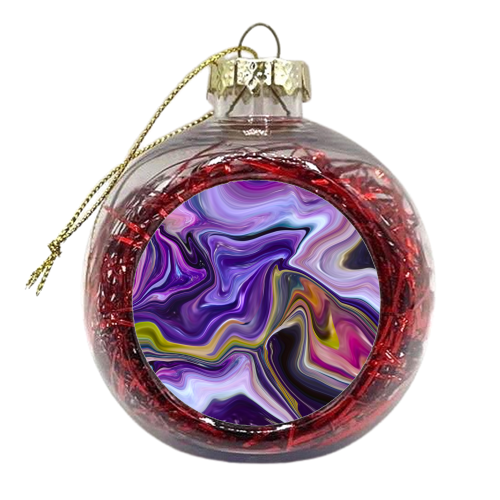 modern liquid marble - xmas bauble by Anastasios Konstantinidis
