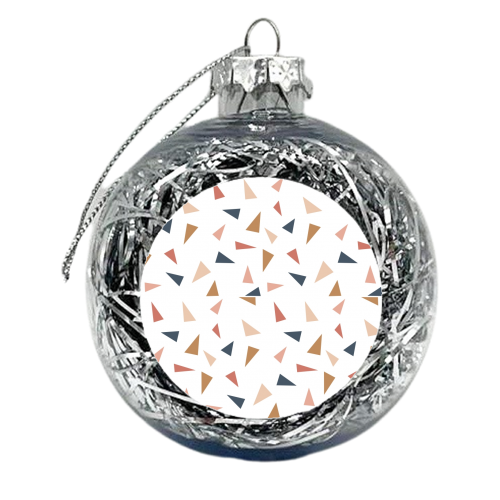 Modern Triangles Pattern - xmas bauble by Alice Palazon