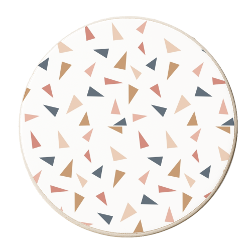 Modern Triangles Pattern - personalised beer coaster by Alice Palazon