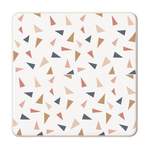 Modern Triangles Pattern - personalised beer coaster by Alice Palazon