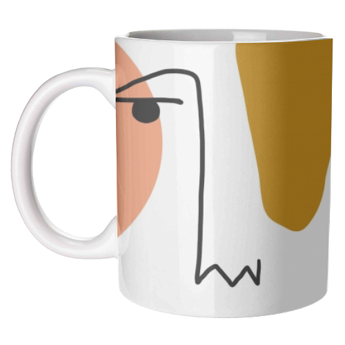 Modern Triangles Pattern - unique mug by Alice Palazon
