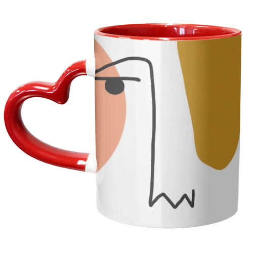 Modern Triangles Pattern - unique mug by Alice Palazon