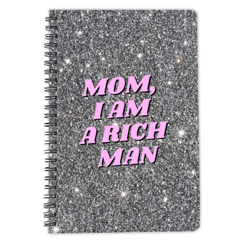 Mom I am a rich man - personalised A4, A5, A6 notebook by OhMC! Designs