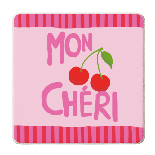 Mon Cheri - personalised beer coaster by The Boy and the Bear