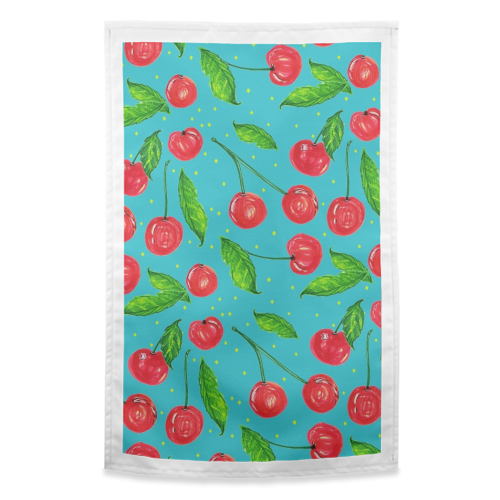 Mon CheriCherry - funny tea towel by minniemorris art