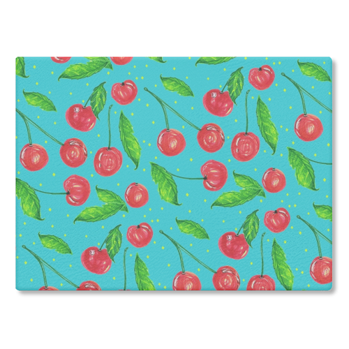 Mon CheriCherry - glass chopping board by minniemorris art