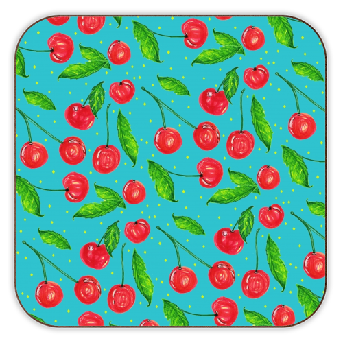 Mon CheriCherry - personalised beer coaster by minniemorris art