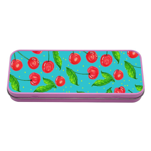 Mon CheriCherry - tin pencil case by minniemorris art