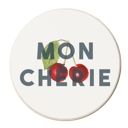 Mon chérie - personalised beer coaster by The 13 Prints