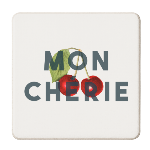 Mon chérie - personalised beer coaster by The 13 Prints