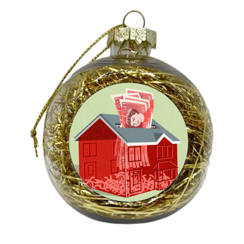 money shredder - xmas bauble by John Holcroft