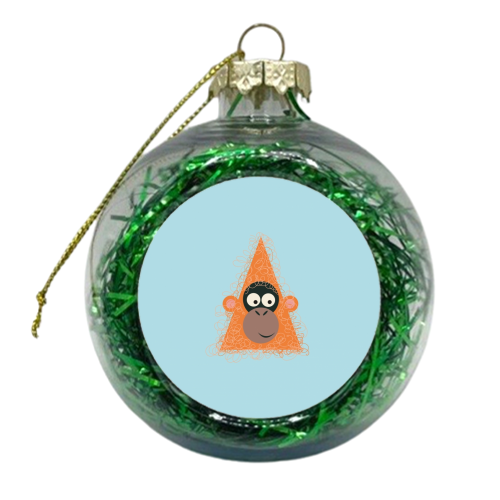 Monkey - xmas bauble by Maria Cox