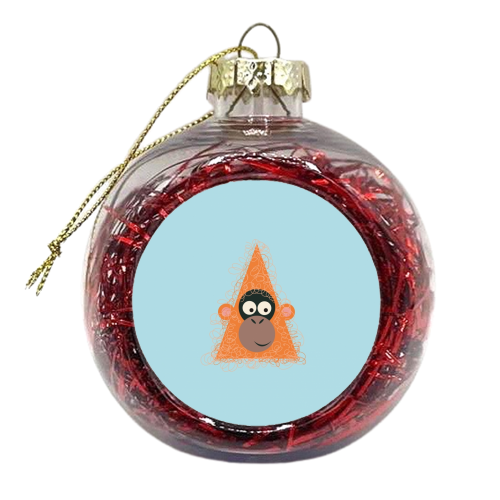 Monkey - xmas bauble by Maria Cox