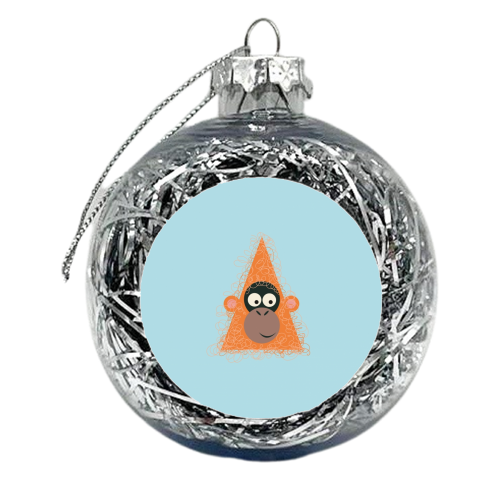Monkey - xmas bauble by Maria Cox