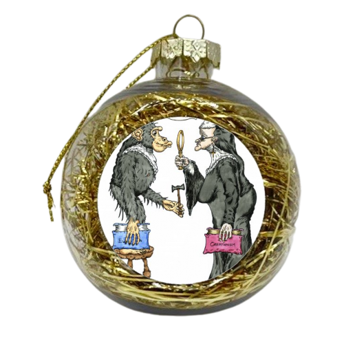 Monkey-Nun - xmas bauble by Josh Wiltshire