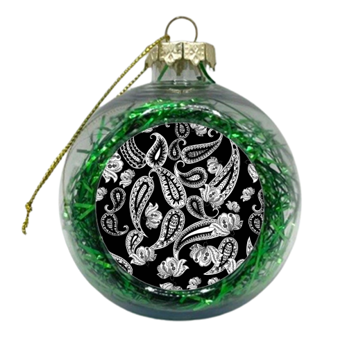 Monochrome Mango - xmas bauble by Pooja Jeshang