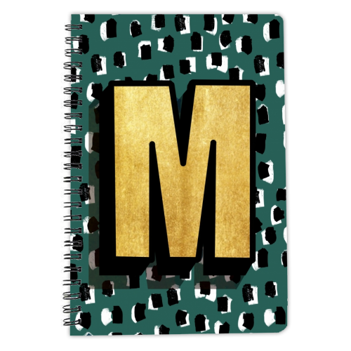 MONOGRAM INITAL M - personalised A4, A5, A6 notebook by Nichola Cowdery