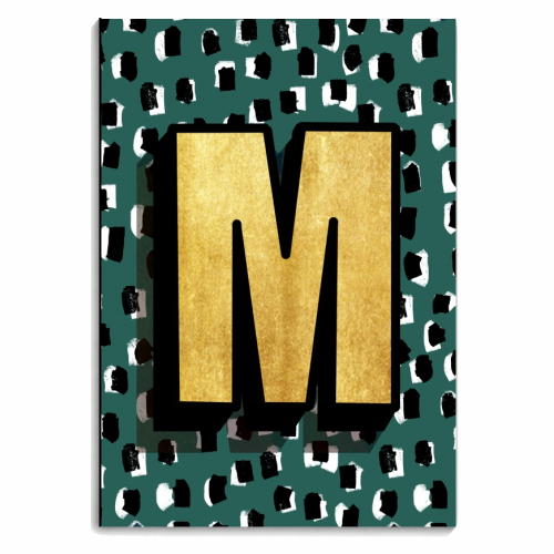 MONOGRAM INITAL M - personalised A4, A5, A6 notebook by Nichola Cowdery