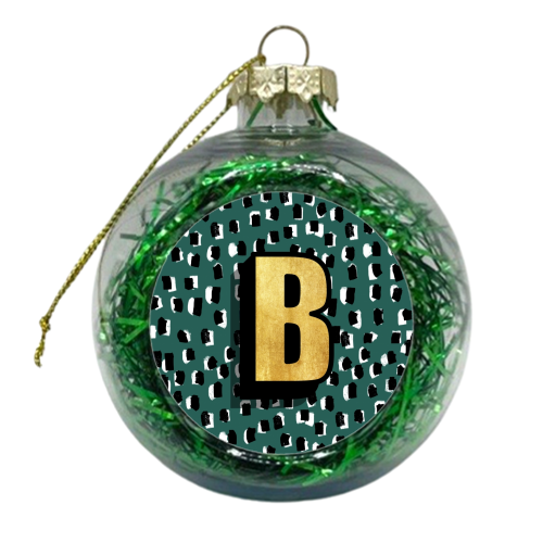 Monogram Letter B - xmas bauble by Nichola Cowdery