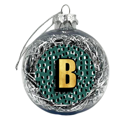 Monogram Letter B - xmas bauble by Nichola Cowdery