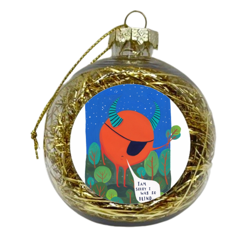 Monster Mistakes - xmas bauble by Louisa kewell